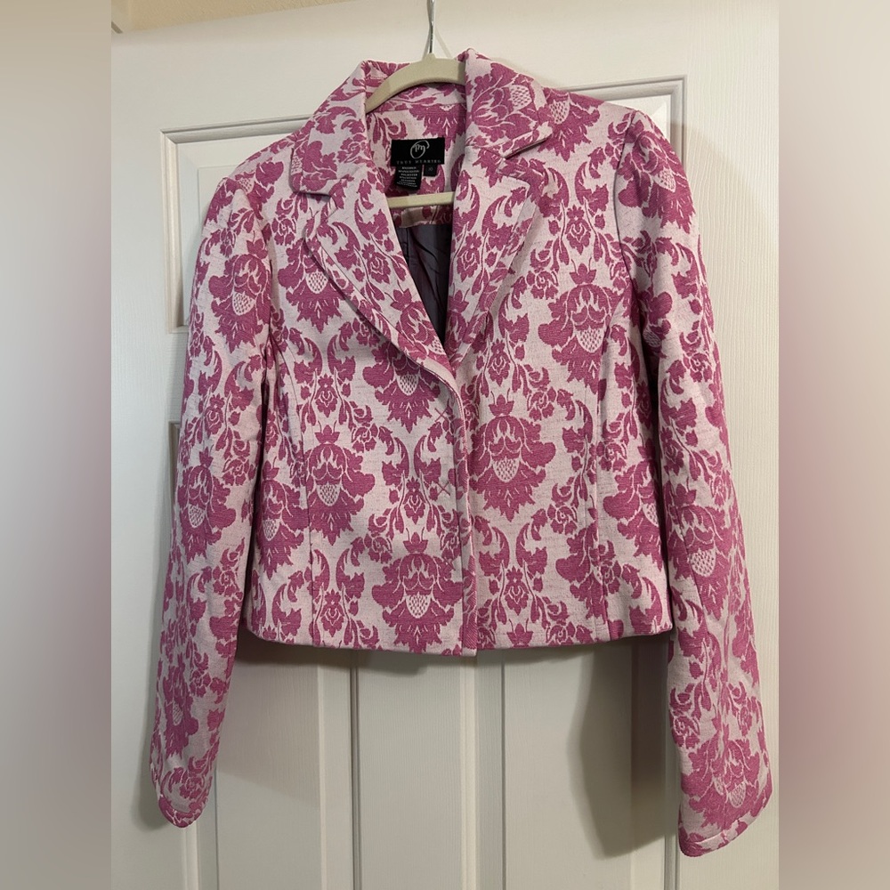 True Meaning Size 10 Pink Floral Women's Jacket